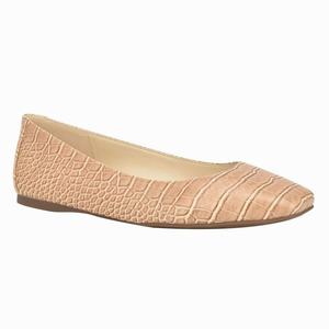 Nine West Alena Square-Toe Flats - Light Brown - Ireland (VX3146290)